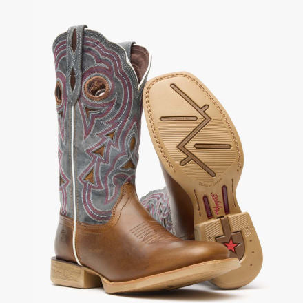 Women Durango Lady Rebel Pro Women's Golden Brown & Periwinkle Western Boo – Durango Boots
