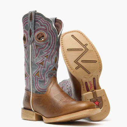 Women Durango Lady Rebel Pro Women's Golden Brown & Periwinkle Western Boo – Durango Boots